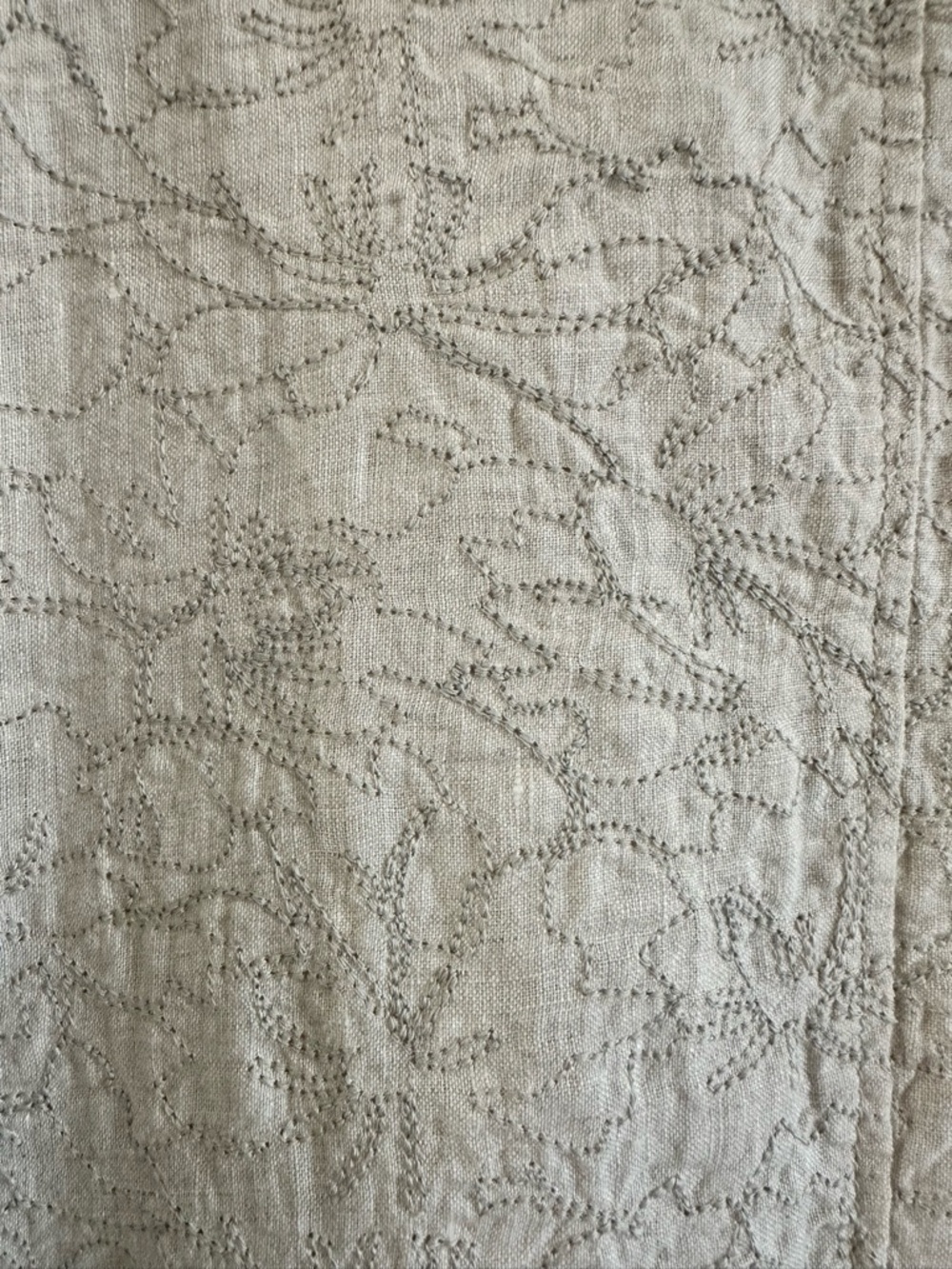 Oska Stitch Embroidered 100% Linen Sleeveless Midi Dress Size 1 (6-8) Neutral - Picture 12 of 14
